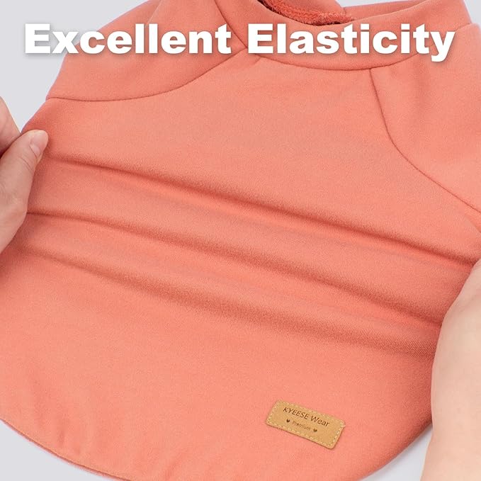 KYEESE 2Pack Dog Sweater Dogs Sweatshirt with Sleeves Soft Pets Sweaters Lightweight Pet Coat Comfy Dog Sweaters for Large Dogs Stretchy Pet Fleece Sweater Pullover Pets Clothes for Cold Weather