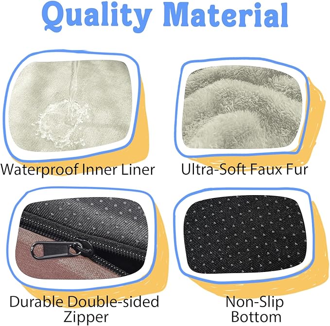 Orthopedic Washable Large Dog Bed - Dog Beds Large Sized Dogs with Removable Cover Waterproof Orthopedic Pet Bed XL Dogs Beds with Bolster