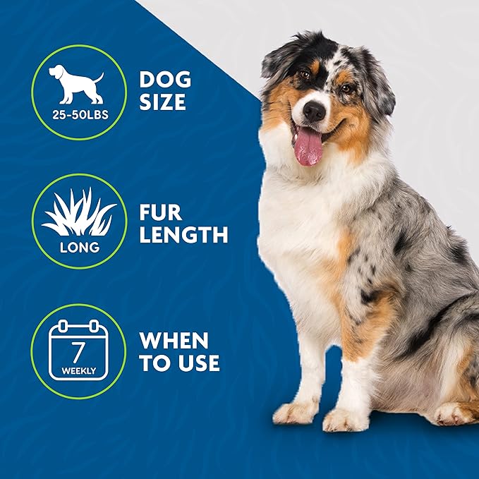 FURminator Medium Dog Undercoat deShedding Tool, Long Hair, Reduces Loose Hair from Shedding