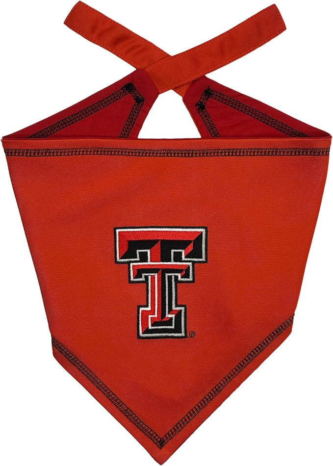 Pets First NCAA Texas TECH Raiders TIE Bandana, Size Large/X-Large. Dog Bandana Scarf Bib for Pet Cat Dog. The Ultimate Game-Day, Party Bandana
