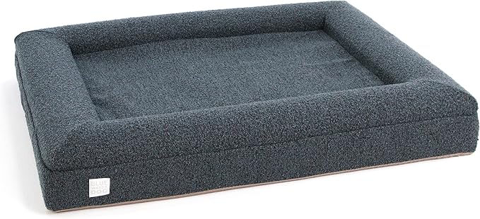 Luxury Boucle Orthopedic Memory Foam Dog Bed with Waterproof Liner and Machine Washable Cover with YKK Zippers (Large, 45" L x 36" W x 7" Th, Ocean Blue)
