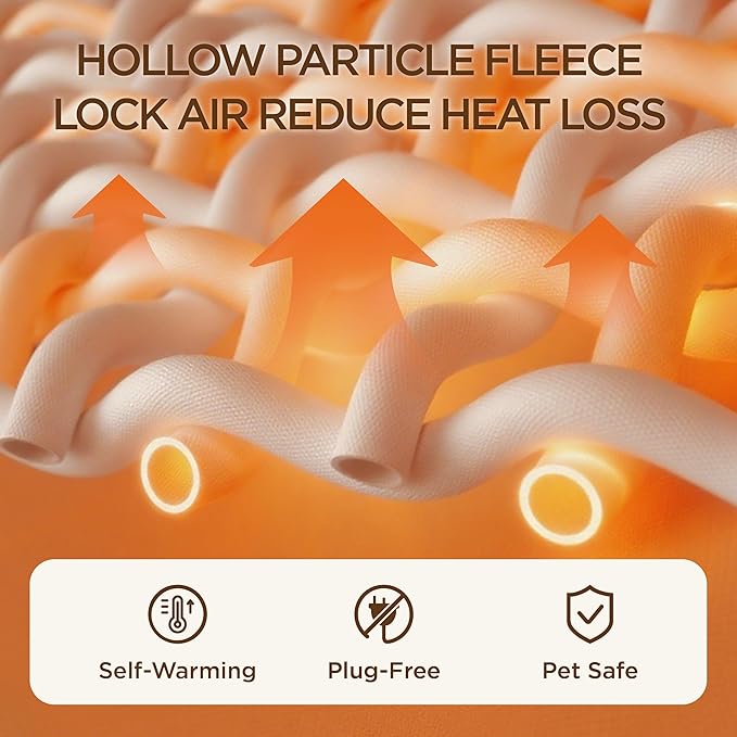 Bedsure Self Warming Orthopedic Dog Beds Large Sized Dog - Washable Large Dogs Bed Waterproof, Big Comfort Dogs Couch Sofa with Removable Cover, Supportive Foam Pet Bed with Nonskid Bottom, Brown