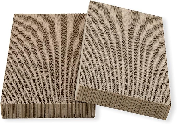 Necoichi Cardboard Cat Scratcher Bed for Indoor Cats - Cat Scratching Board (16" Regular, c. Replacement 2 Pads)