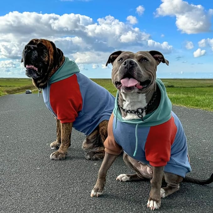 Spark Paws Dog Hoodie – Premium Dog Sweater for Small, Medium, and Large Dogs | Warm Outfits for French Bulldogs, Pitbull, Puppy, Winter Jacket Alternative - Alpine - 4XL