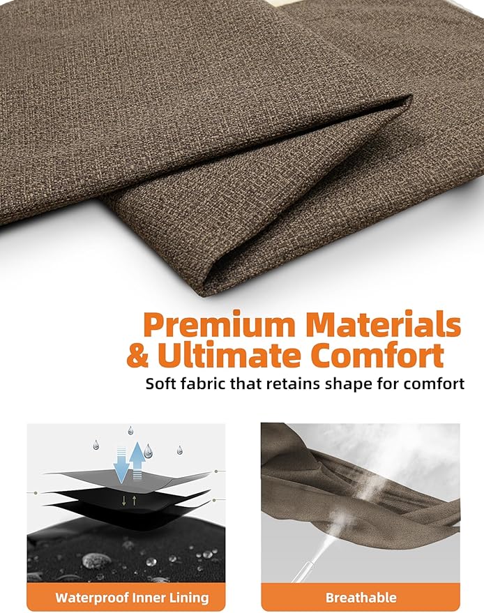 Sytopia 36-Inch Indestructible Chew-Resistant Dog Bed – Large, Waterproof & Orthopedic Pet Bed for Outdoor Use, Supports Up to 60 lbs, Machine-Washable, Great for Crates – Caramel Brown