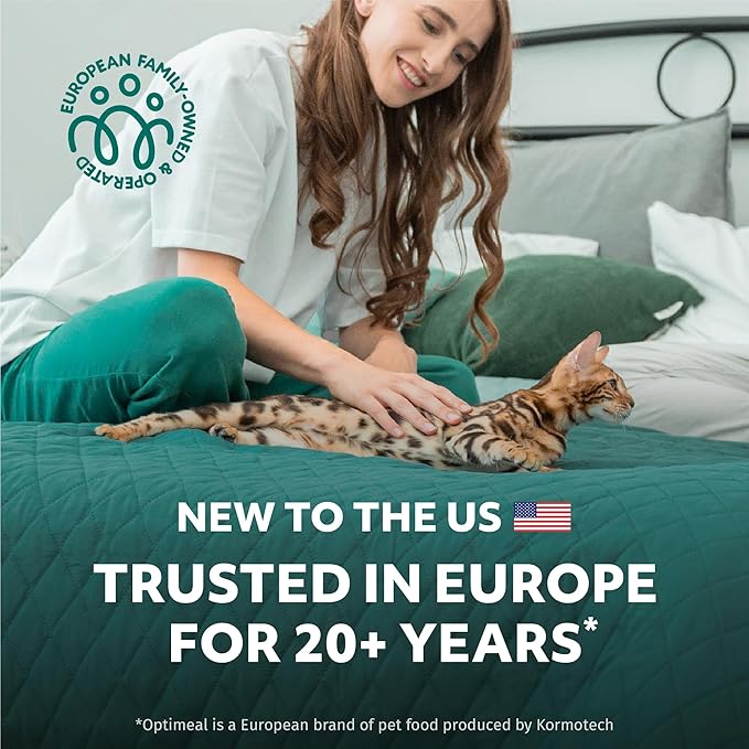 Optimeal Wet Cat Food Variety Pack - Grain Free Tender Morsels, High Protein Premium Nutrition Made with Natural European Ingredients in Savory Gravy, Adult Wet Cat Food Pouches 3oz Pouch (Pack of 12)