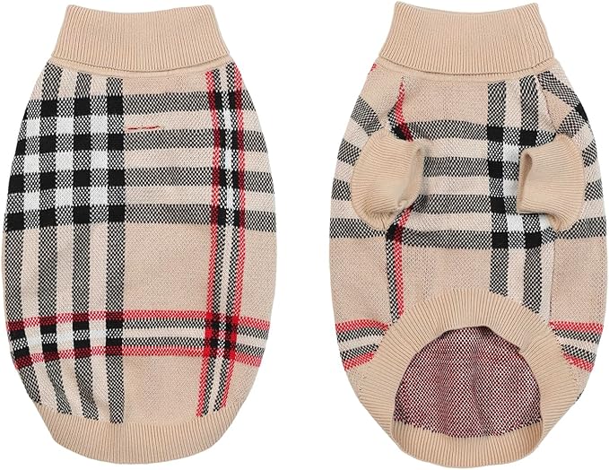 Medium/Large Dog Sweater, Warm Dog Winter Coat w/Sleeves, Comfortable High Neck & Leash Hole, Premium Dog Clothes for Golden Retriever-Best for Holidays, Daily Walks XXL Apricot