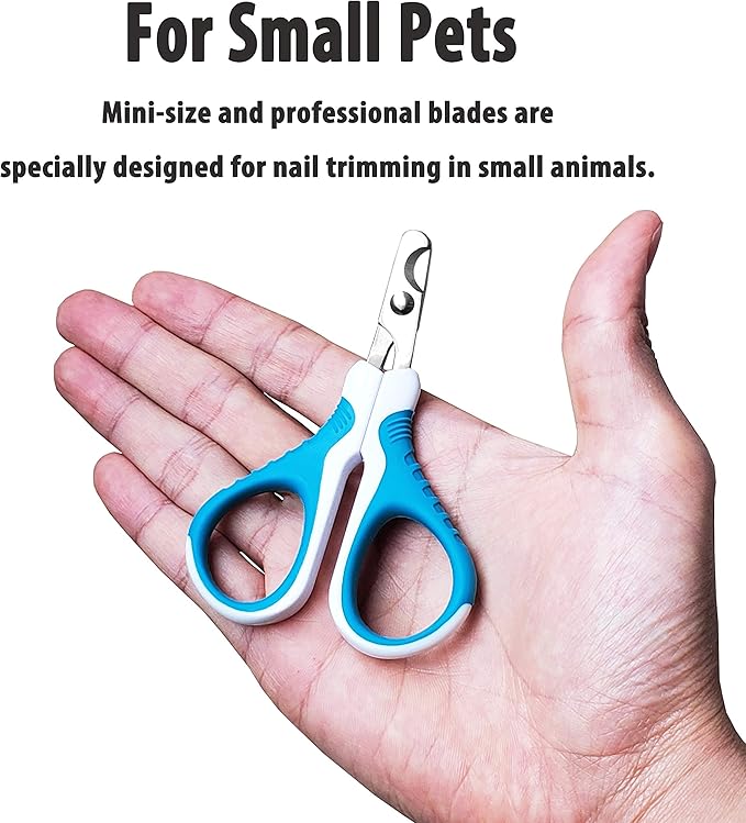 gonicc Professional Pet Nail Clippers and Trimmer - Best for Cats, Small Dogs and Any Small Pets. Sharp Angled Blade Pet Nail Trimmer Scissors.