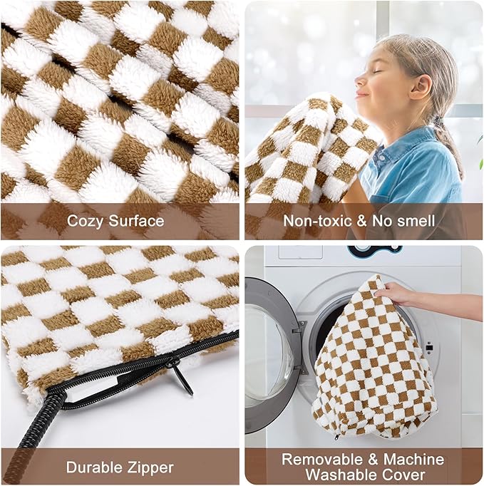 MIXJOY Heated Dog Bed, 11 Adjustable Temperature Dog Heating Pad Indoor with Timer, Pet Heated Mat for Dogs Cats, Electric Cat Heating Pad with Washable Cover, Heated Pet bed-28''x16'', Medium