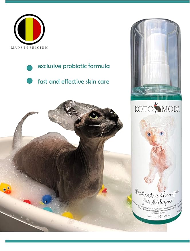 Sphynx cat Shampoo for Naked and Hairless Cats 120 ml with Foam Pump