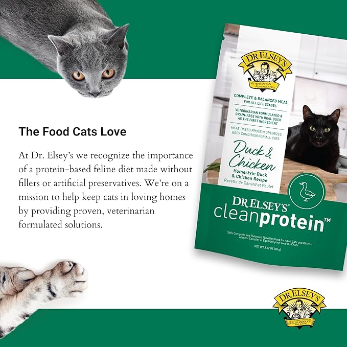 Dr. Elsey's cleanprotein Duck & Chicken Homestyle Recipe All-Meat Pouch (Pack of 12)