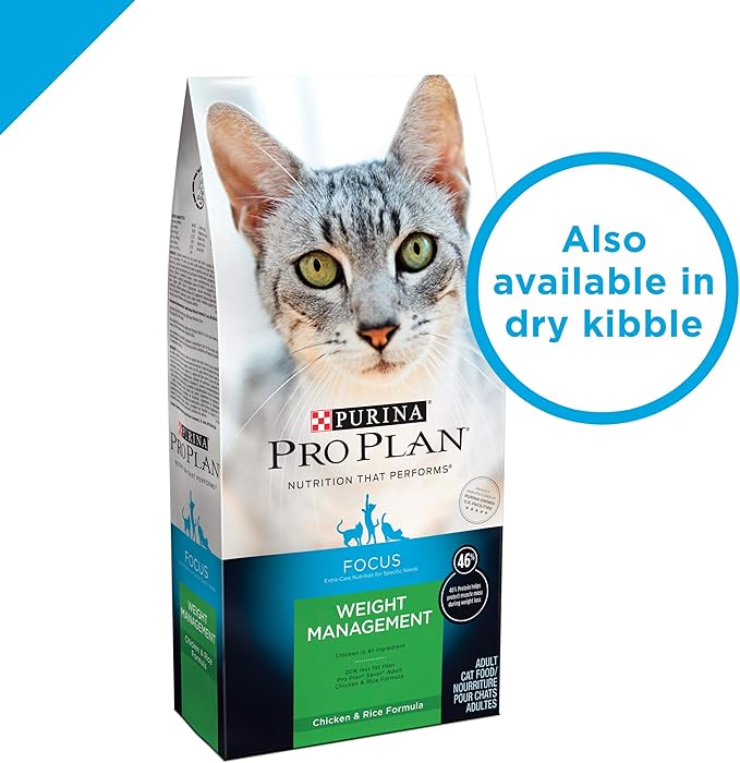 Purina Pro Plan Weight Control Pate Wet Cat Food, SPECIALIZED Weight Management Turkey & Rice Entree - (Pack of 24) 3 oz. Pull-Top Cans