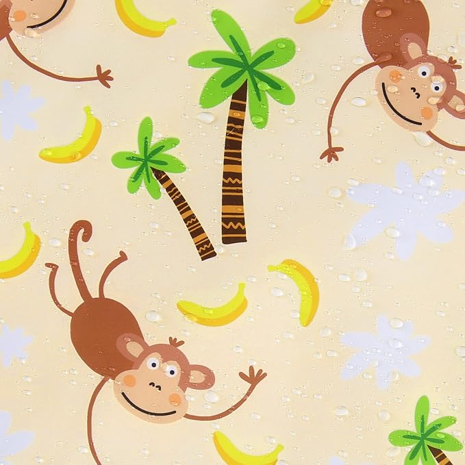 Dog Raincoat for Medium Dogs Waterproof Hooded Rain Jacket with Reflective Strips Leash Hole & Poncho Adjustable Fit (Monkey,M)