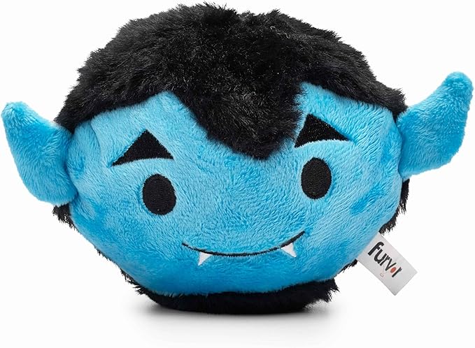 Flourish Pets 2 in 1 Halloween Multi-Layer Chew Toy for Active Dogs | Non-Toxic BPA Free Double Stitched Soft Fabric Exterior Dog Toys | Long-Lasting Dog Plush Toys– Dracula 3.5"