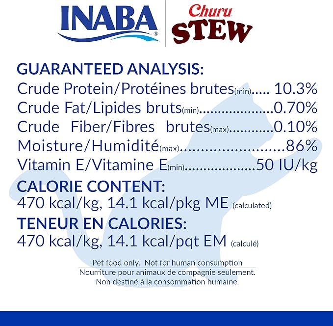 INABA Churu Stew for Cats, Broth Gelée with Shredded Chicken Side Dish with Vitamin E, 1 Ounce per Pouch, 5 Pouches Total, Chicken & Tuna Variety Pack
