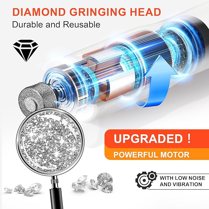 Dog Nail Grinder 7-Speed & 360° LED Light, Professional Pet Nail Grinder for Dogs and Cats, Electric Dog Nail Trimmer Painless Paws Grooming & Smoothing Tool for Large Small Dogs Cats Pets