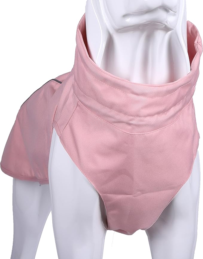 Adjustable Waterproof Dog Raincoat for Dogs,Lightweight Pet Rain Jacket Puppy Clothes with Reflective Strip for Small Medium Large Dogs (Pink, Medium)