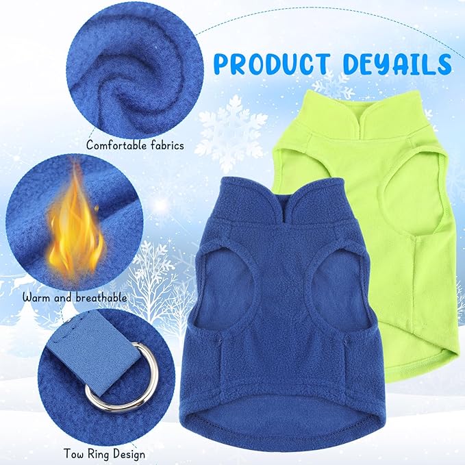 Reginary 10 Pack X-Large Dog Sweaters Fleece Pet Dog Clothes with Leash Ring Soft Warm Winter Puppy Plaid Shirt(Stylish)