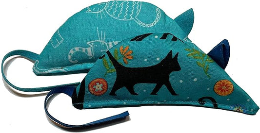 Catnip Mice Two Pack for Cats (Turquoise)