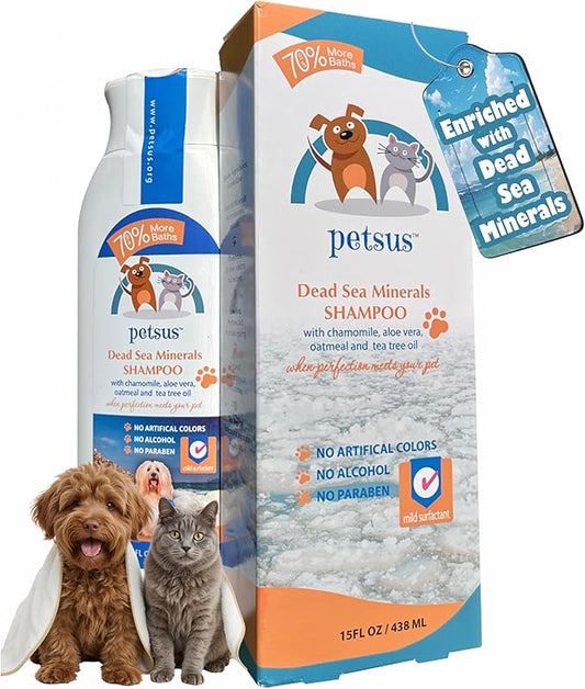 Hypoallergenic Dog & Cat Shampoo and Conditioner – All-Natural Itchy Skin Relief for Allergies | Puppy Safe | Soothing with Tea Tree Oil, Aloe Vera, and Oatmeal for Sensitive Skin