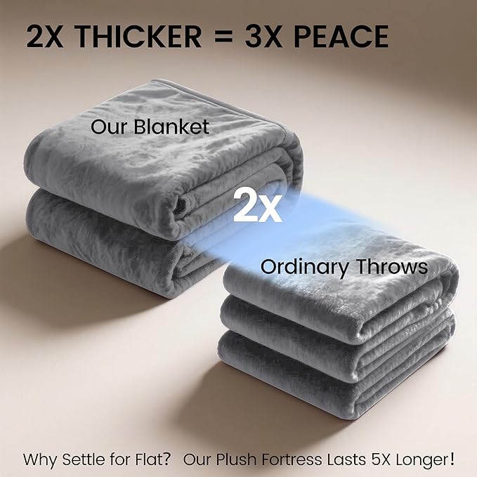 gogobunny Waterproof Blanket for Bed Couch Sofa, Liquid Pee and Fur Proof Pet Blanket for Dog Puppy Cat, Reversible Sherpa Fleece Throw Blanket Furniture Cover Protector (Grey, 50x60 inches)