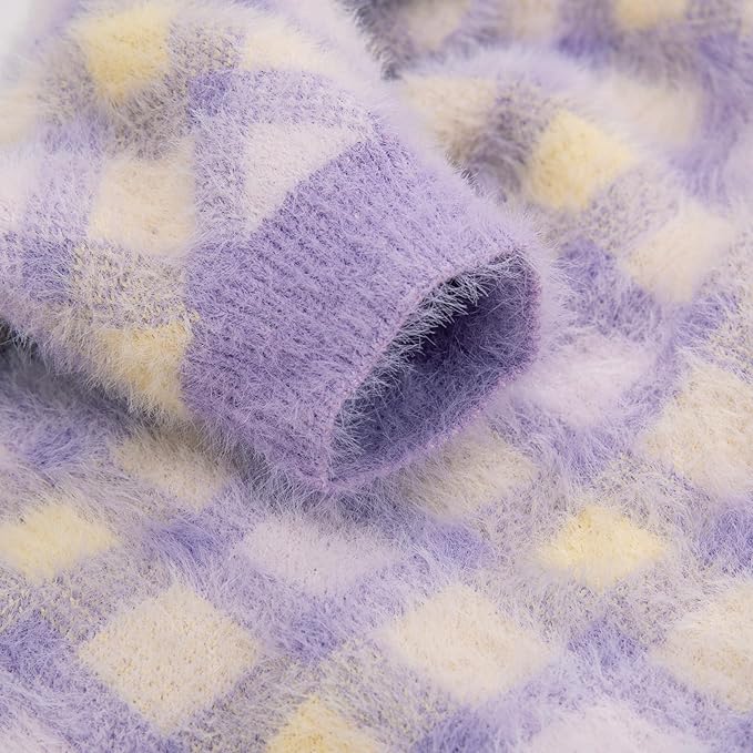 Dog Sweater, 2-3 Pack Warm Soft Pet Clothes for Puppy, Medium Large Cat, Girl or Boy, Shirt for Winter Christmas (Purple, Small)