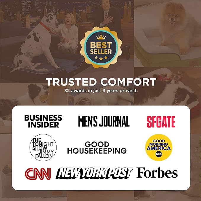 Bedsure Self Warming Orthopedic Dog Beds Large Sized Dog - Washable Large Dogs Bed Waterproof, Big Comfort Dogs Couch Sofa with Removable Cover, Supportive Foam Pet Bed with Nonskid Bottom, Brown