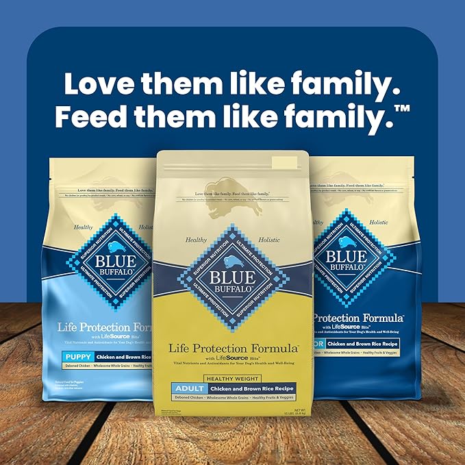 Blue Buffalo Life Protection Formula Natural Adult Healthy Weight Dry Dog Food, Chicken and Brown Rice 15-lb