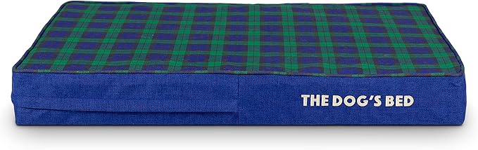 The Dog’s Bed Orthopedic Memory Foam Dog Bed, Medium Black Watch Tartan, Pain Relief Arthritis, Hip & Elbow Dysplasia, Post Surgery, Lameness, Supportive, Calming, Waterproof Washable Cover