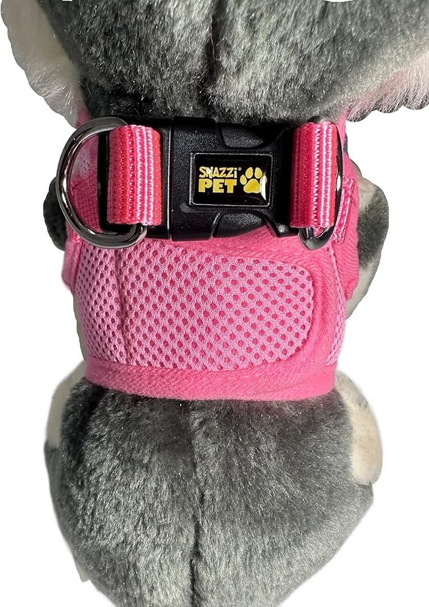 Soft No Pull Step-in Dog Harness Small Dog XXS XS Vest for Teacup, Chihuahua, Yorkie, Pomeranian Dog Vest Harness for Puppy Pink Mesh Comfy(2-4 lbs)