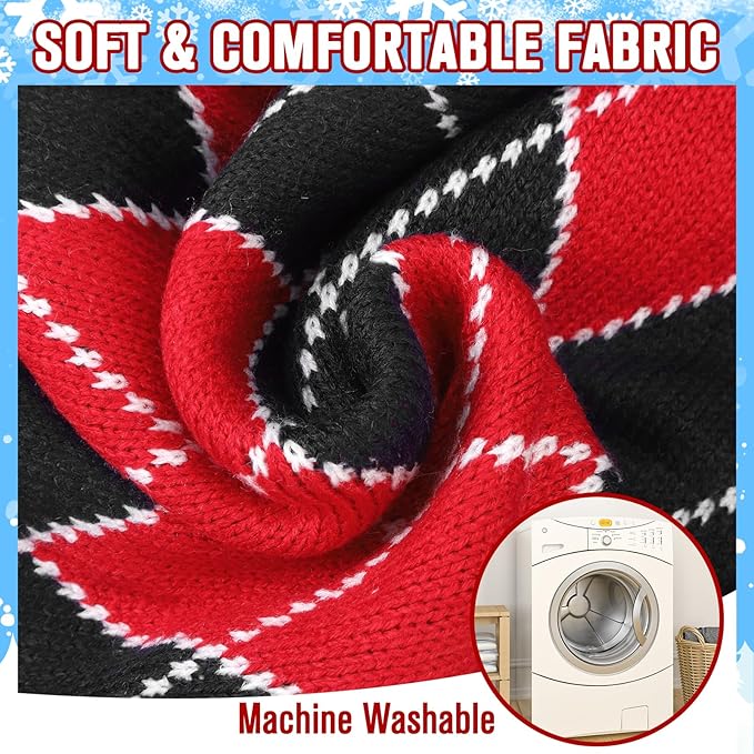 KOOLTAIL Small Dog Sweater, Knit Turtleneck Cold Weather Dog Sweaters for Medium Large Dogs, Soft Diamond Plaid Pullover Knitwear Pet Winter Warm Clothes, Pet Coat Puppy Sweater for Girls Boys