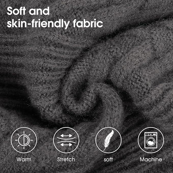 Large Dog Sweaters, Pet Sweaters for Large Dogs, Pets Sweatshirt Apparel Turtleneck Pullover Winter Pitbull, Samoyed (Darkgrey, L