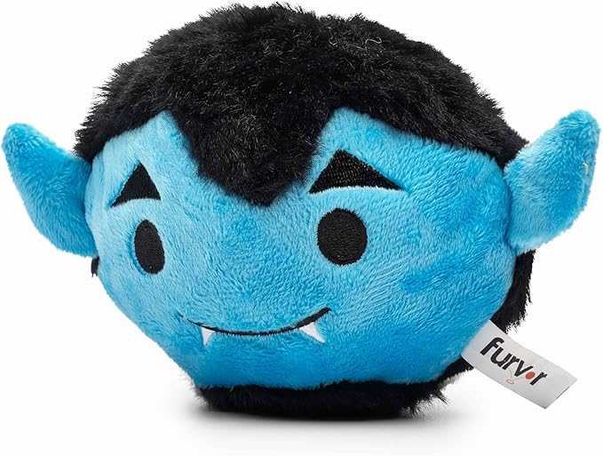 Flourish Pets 2 in 1 Halloween Multi-Layer Chew Toy for Active Dogs | Non-Toxic BPA Free Double Stitched Soft Fabric Exterior Dog Toys | Long-Lasting Dog Plush Toys– Dracula 3.5"