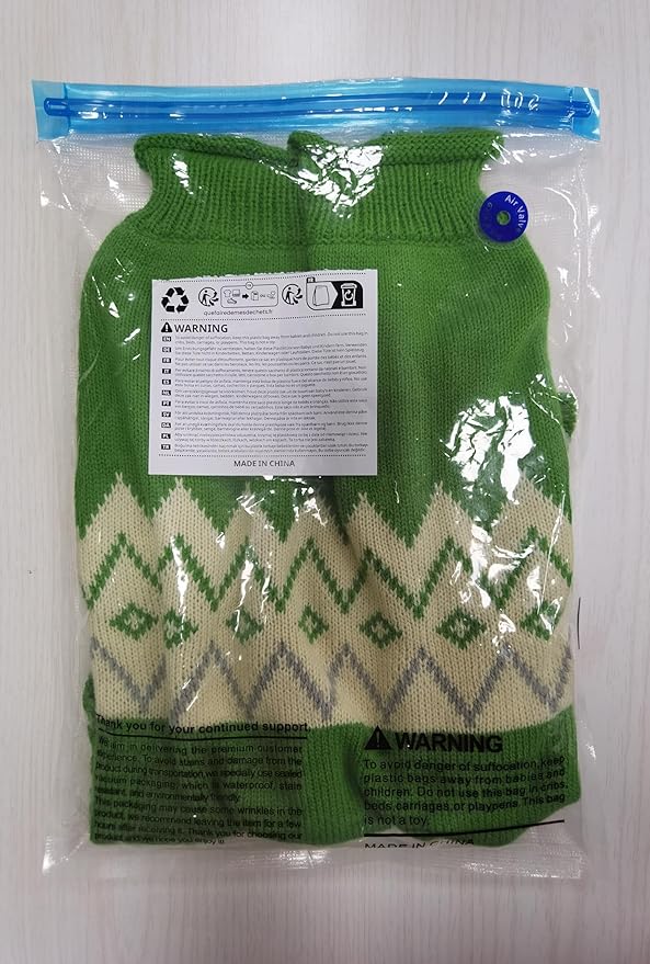 Queenmore Warm Dog Sweater, Soft Pet Knitwear, Knitted Pullover, Winter Pet Clothes for Small Medium Dogs Cats