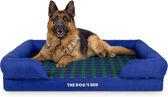 The Dog’s Bed, XL Black Watch Tartan, Memory Foam, Pain Relief: Arthritis, Hip & Elbow Dysplasia, Post Surgery, Lameness, Supportive, Calming, Waterproof Washable Cover
