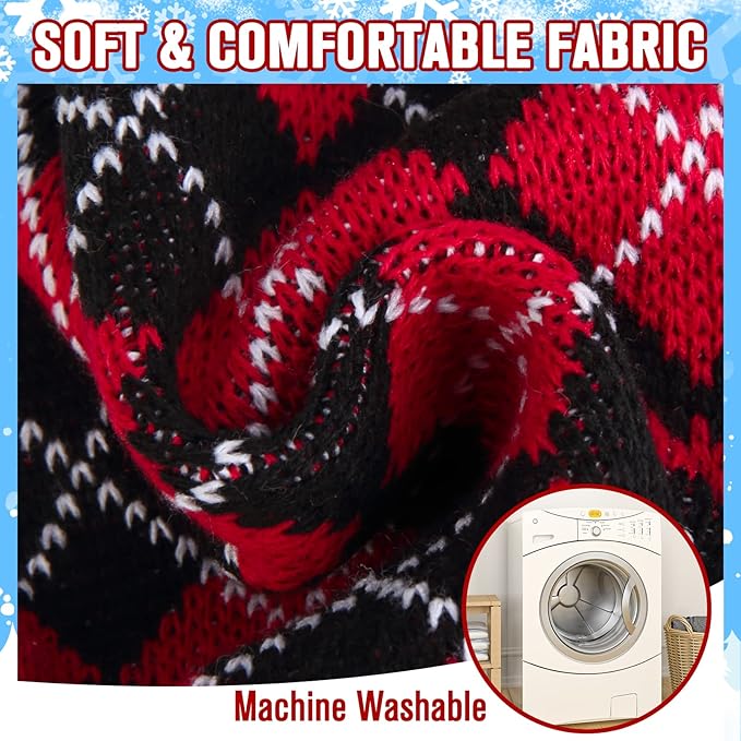 KOOLTAIL Knit Turtleneck Cold Weather Dog Sweater, Soft Diamond Plaid Pullover for Medium Large Dogs, Pet Coat Puppy Sweater for Girls Boys