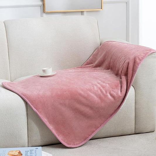 gogobunny Waterproof Pet Blanket for Small Dogs and Cats, Reversible Sherpa Fleece Soft Plush Throw for Couch Protection, Washable Furniture Protector (Pink, 30x40 inches)