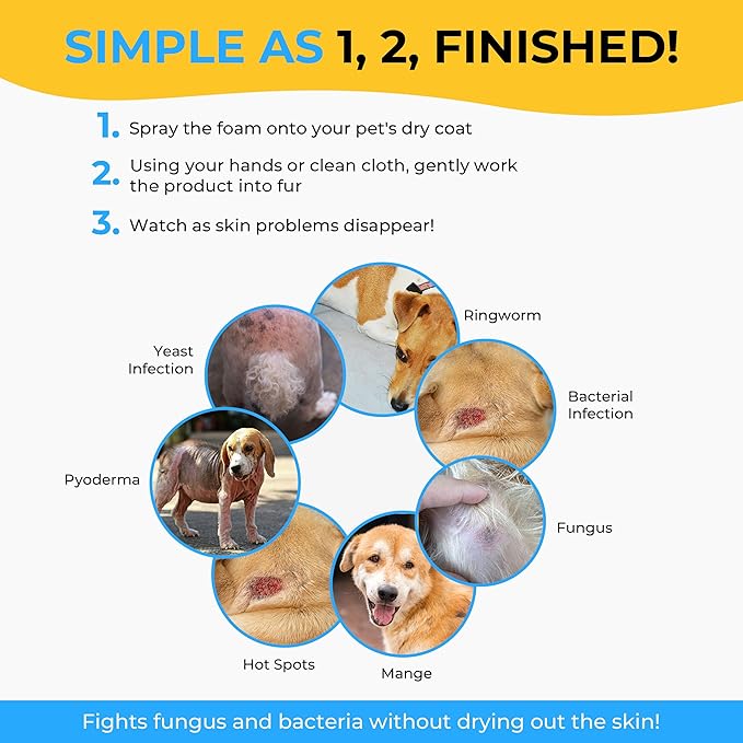 Smiling Paws Pets Medicated Waterless Shampoo