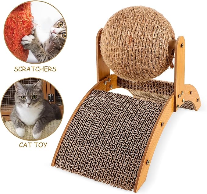 Scratch pad for Cats，cat Scratching Post，Cardboard cat Scratcher，Kitten Scratcher，sisal cat Scratching Board，cat Scratch pad-FANJUN-AMTECH