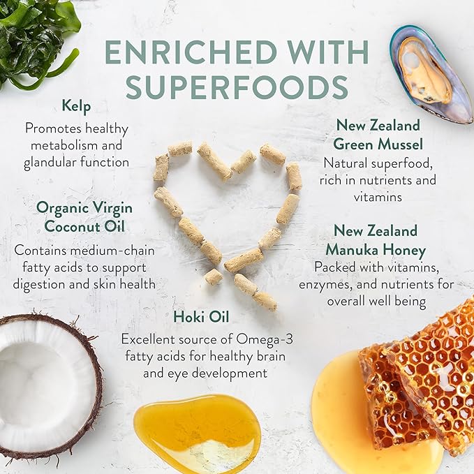 The New Zealand Natural Pet Food Co. Meow Air Dried Cat Food - Beef & Hoki Recipe - Topper, Mixer or as Cat Training Treats, All Life Stages - 26.5 oz