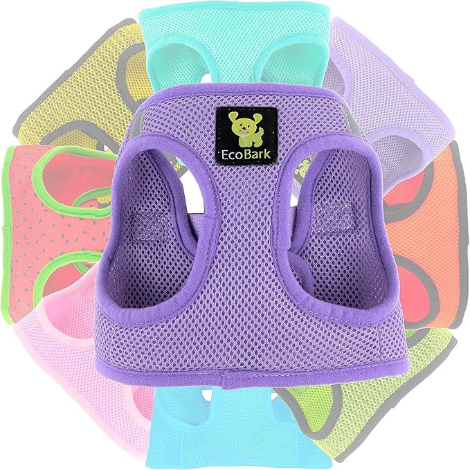 EcoBark Step in Dog Harness Reflective Soft Ultra Padded Mesh Dog Harnesses for XXS, XS, Small, and Medium Dogs Eco-Friendly Comfort Secure Halter No Pull Adjustable Pet Vest
