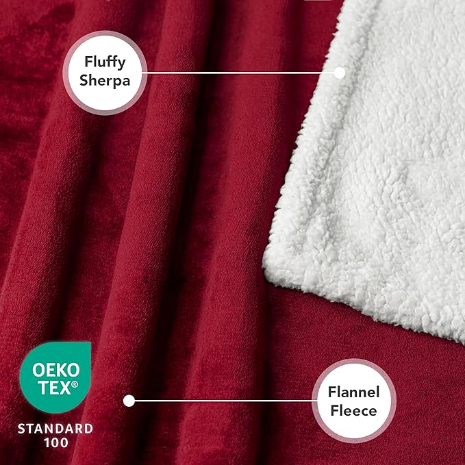 PetAmi Waterproof Dog Blanket for Small Medium Dog Puppy Cat Throw for Couch Cover Leakproof Protection, Sherpa Fleece, Reversible Soft Washable 29x40 Wine Red