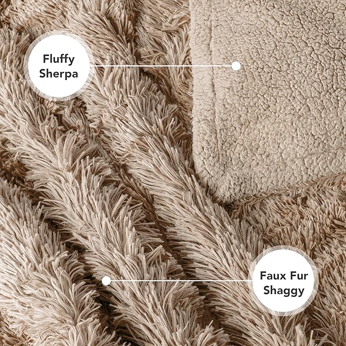 PetAmi Waterproof Dog Blanket for Medium Large Dogs, Calming Fleece Cat Blanket, Couch Protector Washable Sherpa Faux Fur Pet Throw for Puppy, Soft Reversible Leakproof 40x60 Taupe
