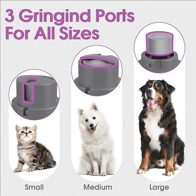 Cordless Cat Clippers for Matted Hair, Low Noise Pet Grooming Shaver & Nail Grinder for Cats & Dogs, Quiet Trimmer