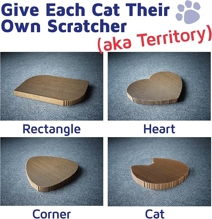 Cat Scratcher by Americat – Made in USA Cardboard Scratching Pad & Lounger – X Large, 2-Sided, Heavy, No-Shedding, Long-Lasting (Rectangle)