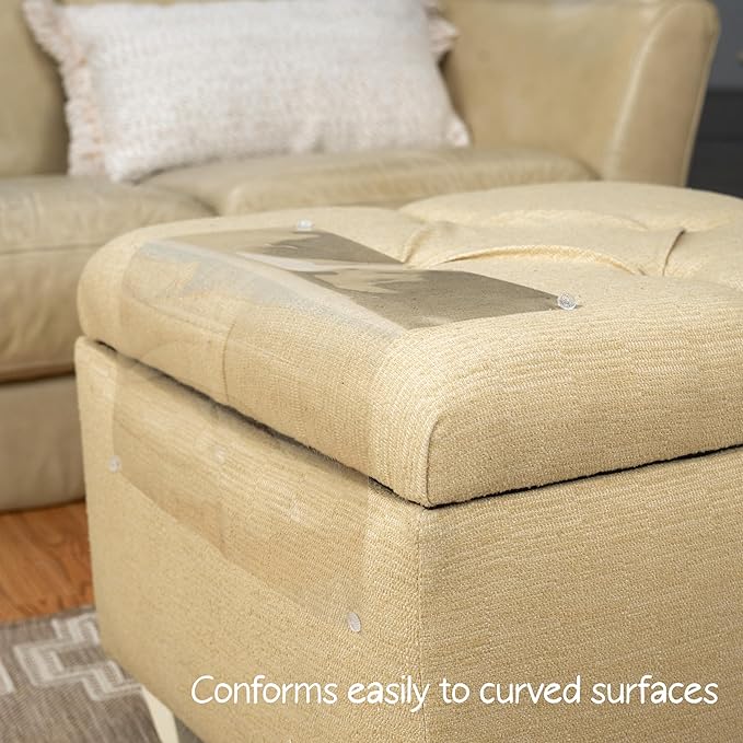 Kitty City Cat Furniture Protector – Heavy-Duty Scratch Guard for Sofas & Chairs – Multi-Pack Peel-and-Stick Cat Claw Protector, Transparent, Flexible, Pet-Friendly, Residue-Free (8 Pieces)