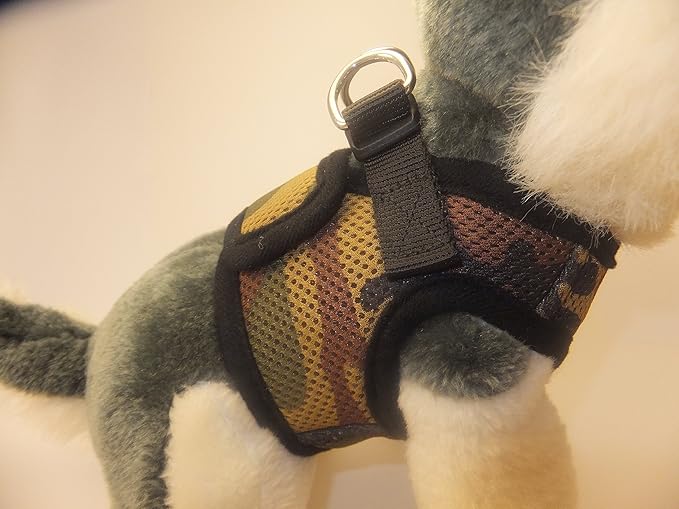 Soft No Pull Step-in Dog Harness Small Dog XXS XS Vest for Teacup, Chihuahua, Yorkie, Pomeranian Dog Vest Harness for Puppy Comfy Camo Mesh Harness for Puppies (MED 14.5"-16" 7-8 lbs)