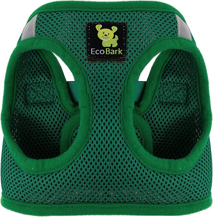 EcoBark Dog Harness - Luxury Step in Mesh Dog Harnesses in Forest Green - Soft & Secure Dog Harness Vest Body Wrap