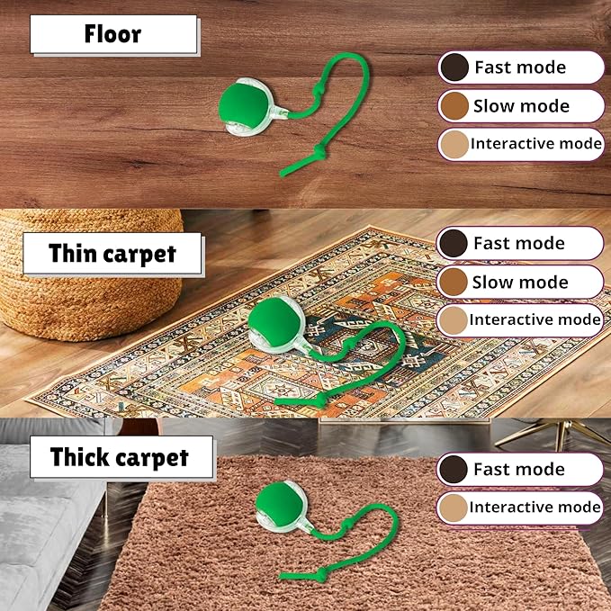 Speedy Tail 2.0 Cat Toy, 360°Automatic Rolling Ball, Smart Interactive Cat Toy, Smart Jumping Ball for Dogs