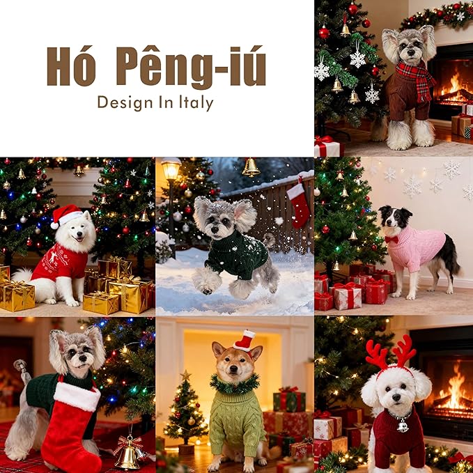 Medium/Large Dog Sweater, Warm Dog Winter Coat w/Sleeves, Comfortable High Neck Premium Dog Clothes for Golden Retriever-Best for Holidays, Daily Walks XXL Light Green